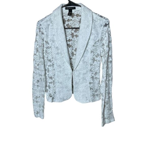 INC International Concepts White Lace Blazer Jacket Size PS - Picture 1 of 7